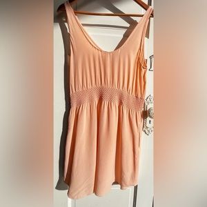 Babaton Silk Dress (M) peach color